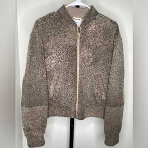 Agnona Women's Grey Lamb Fur Bomber Jacket 🌟